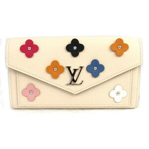 Louis Vuitton Wallet My Lock Me Zip Long Calfskin Ivory White Multicolor